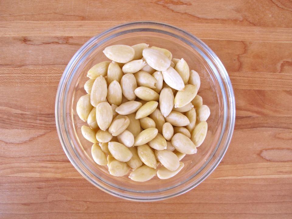 Soaked Almonds peel off